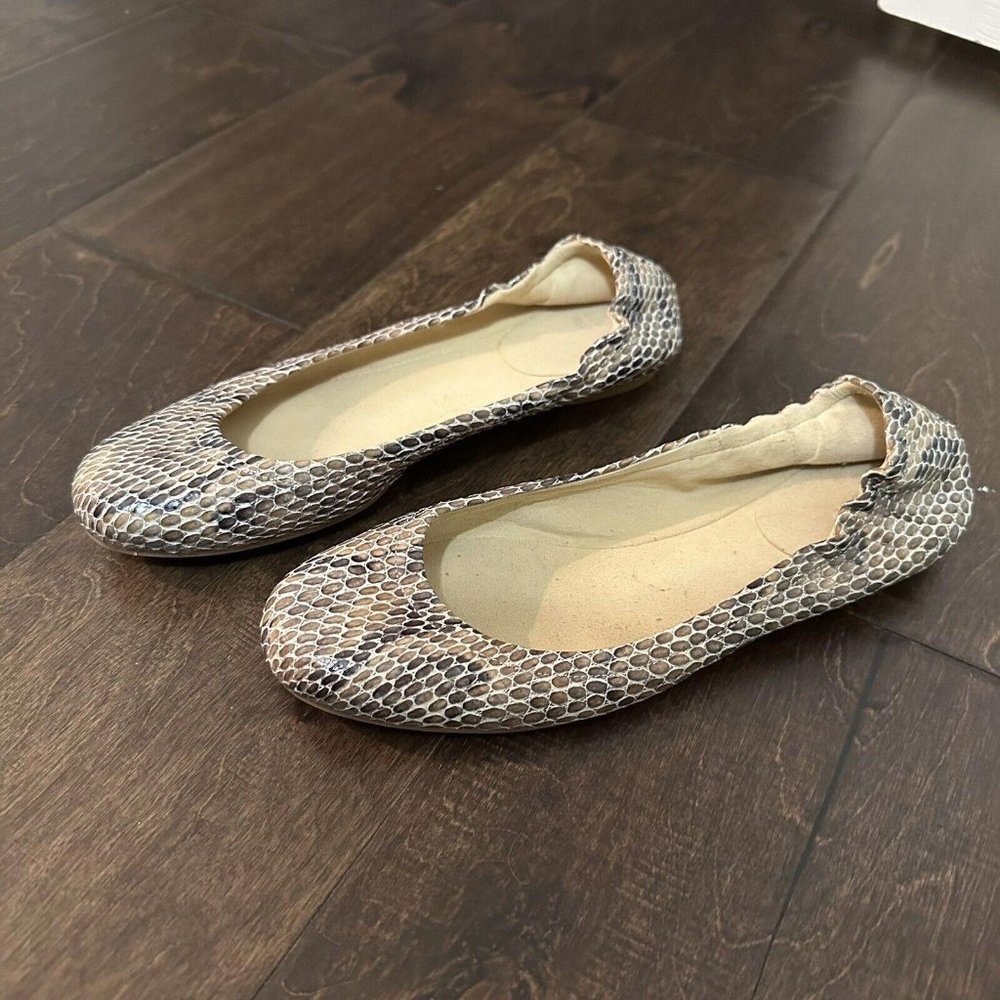 Women's Stuart Weitzman Snakeskin Ballet Flats Shoes Sz 7 M